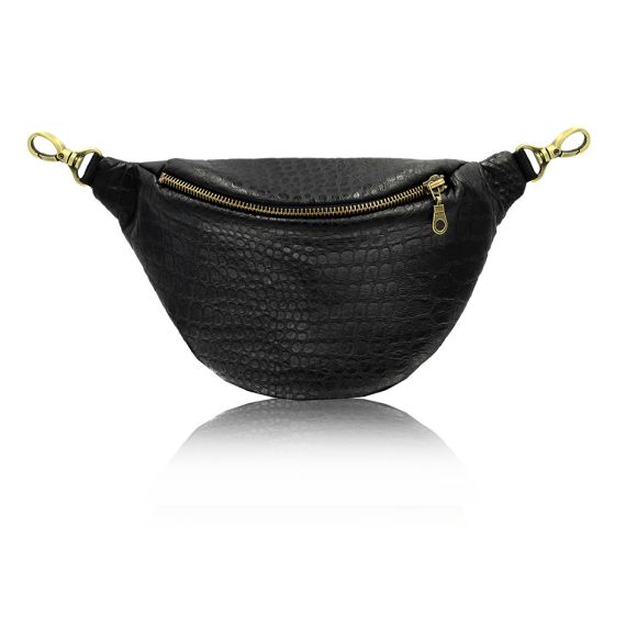 NERKA - Leather Snake Black