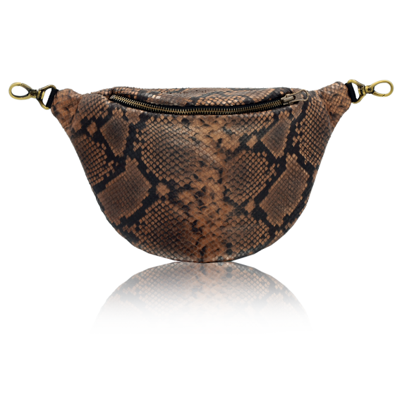 NERKA - Python Leather Brown