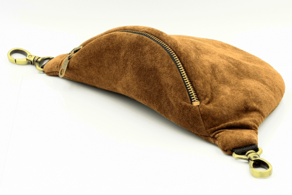leather suede medium brown detal