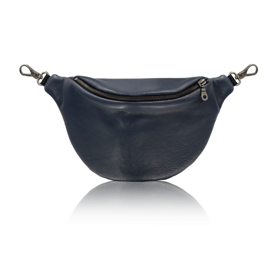 leather navy blue