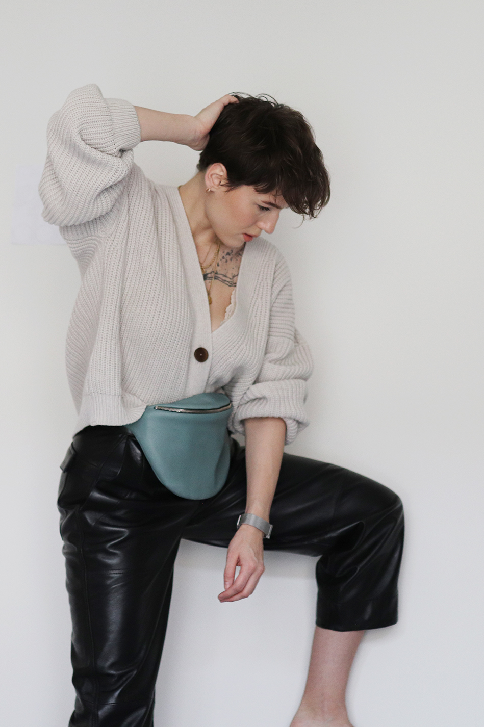 NERKA - Leather Sage Green IMG_8122