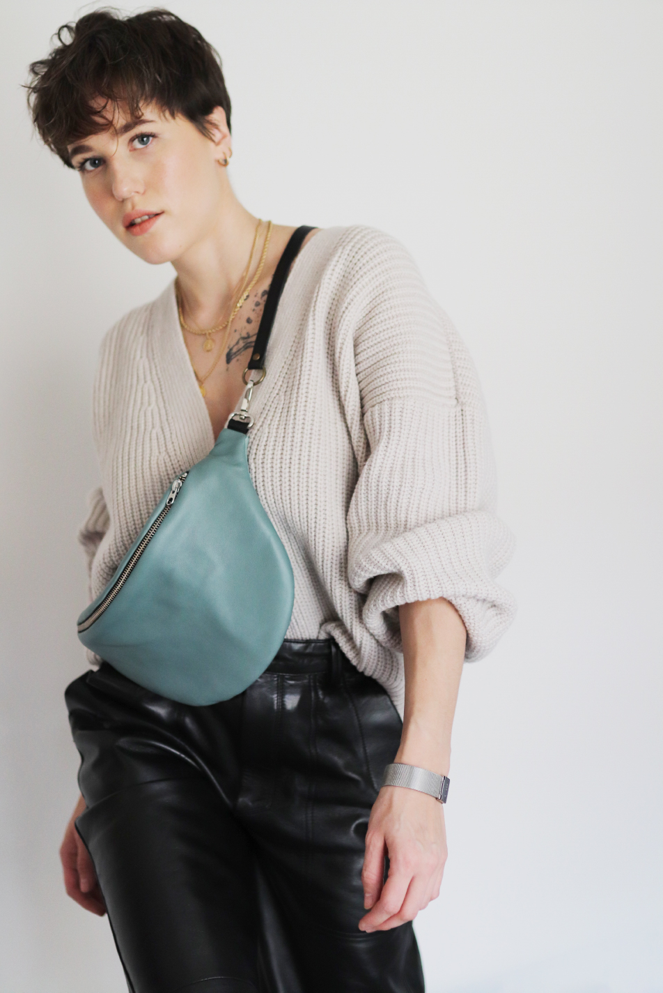 NERKA - Leather Sage Green IMG_8137