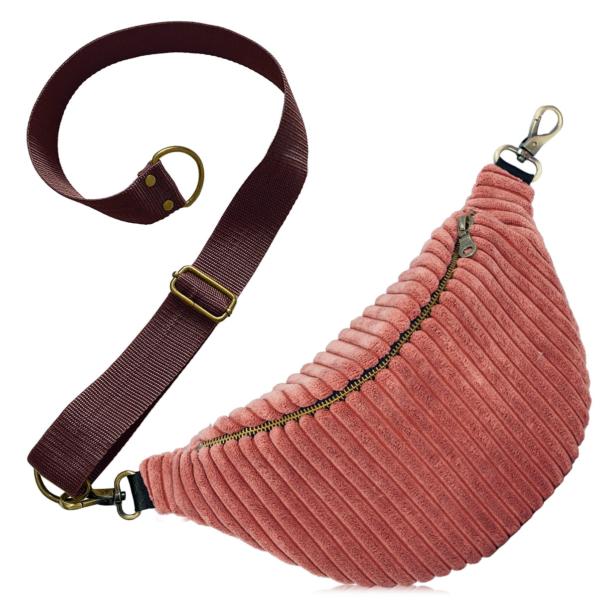 NERKA - Corduroy Oriental Rose pasek brąz.jpg