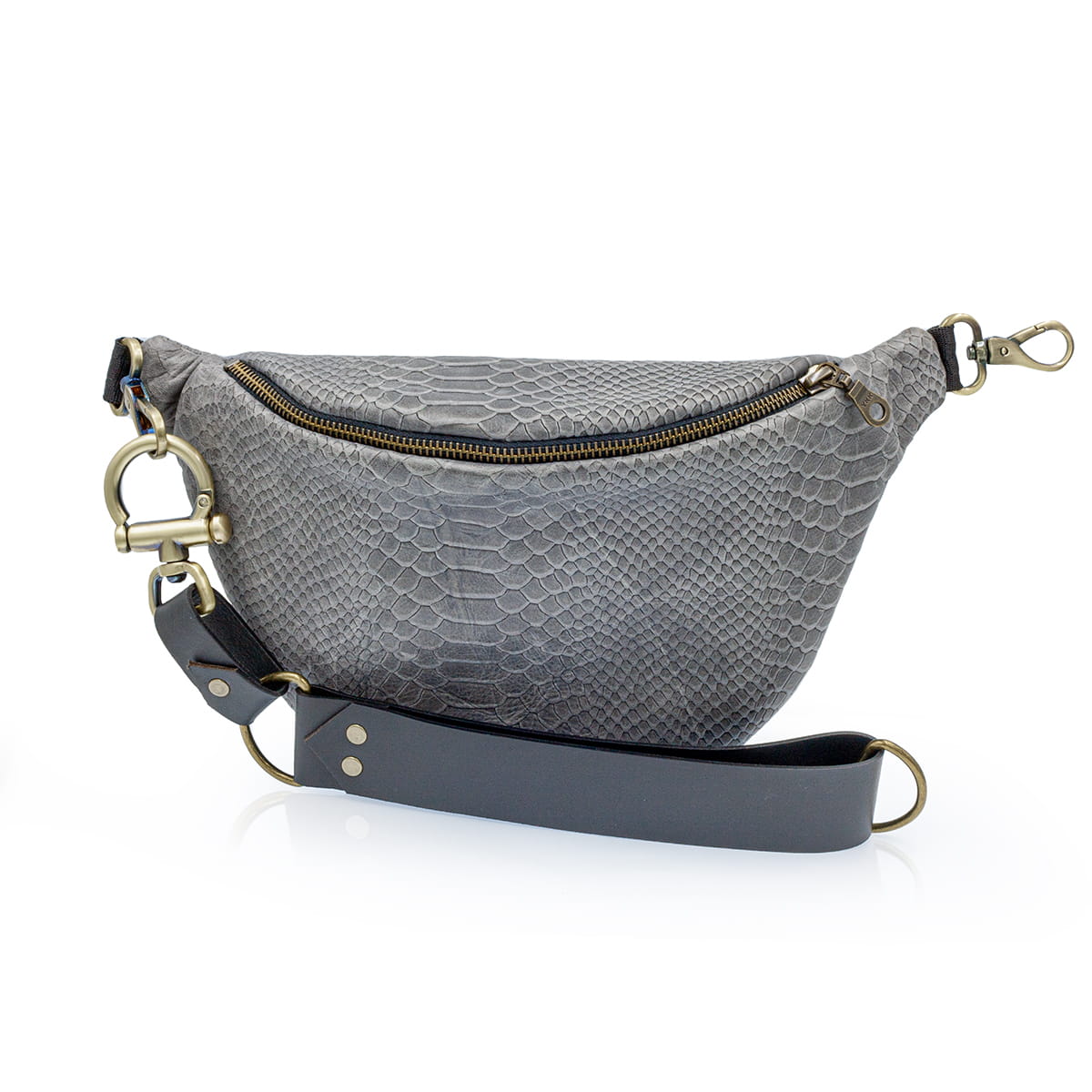 krótki pasek skórzany z karabinkiem nerka.jpg