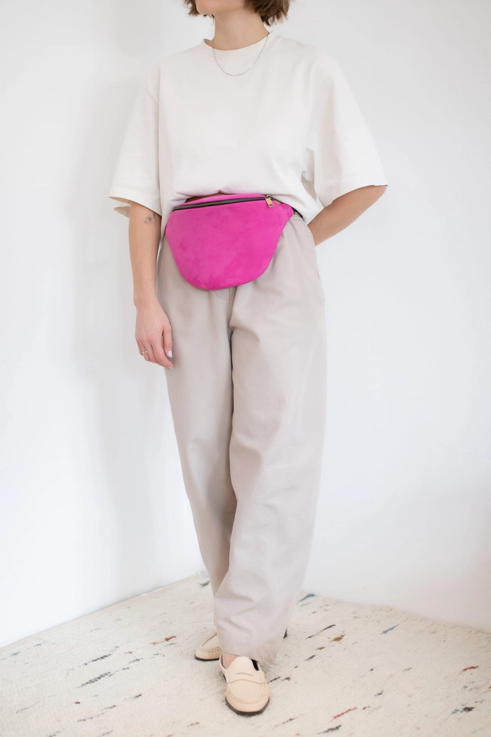 Superpink - nerka midi noszona w pasie