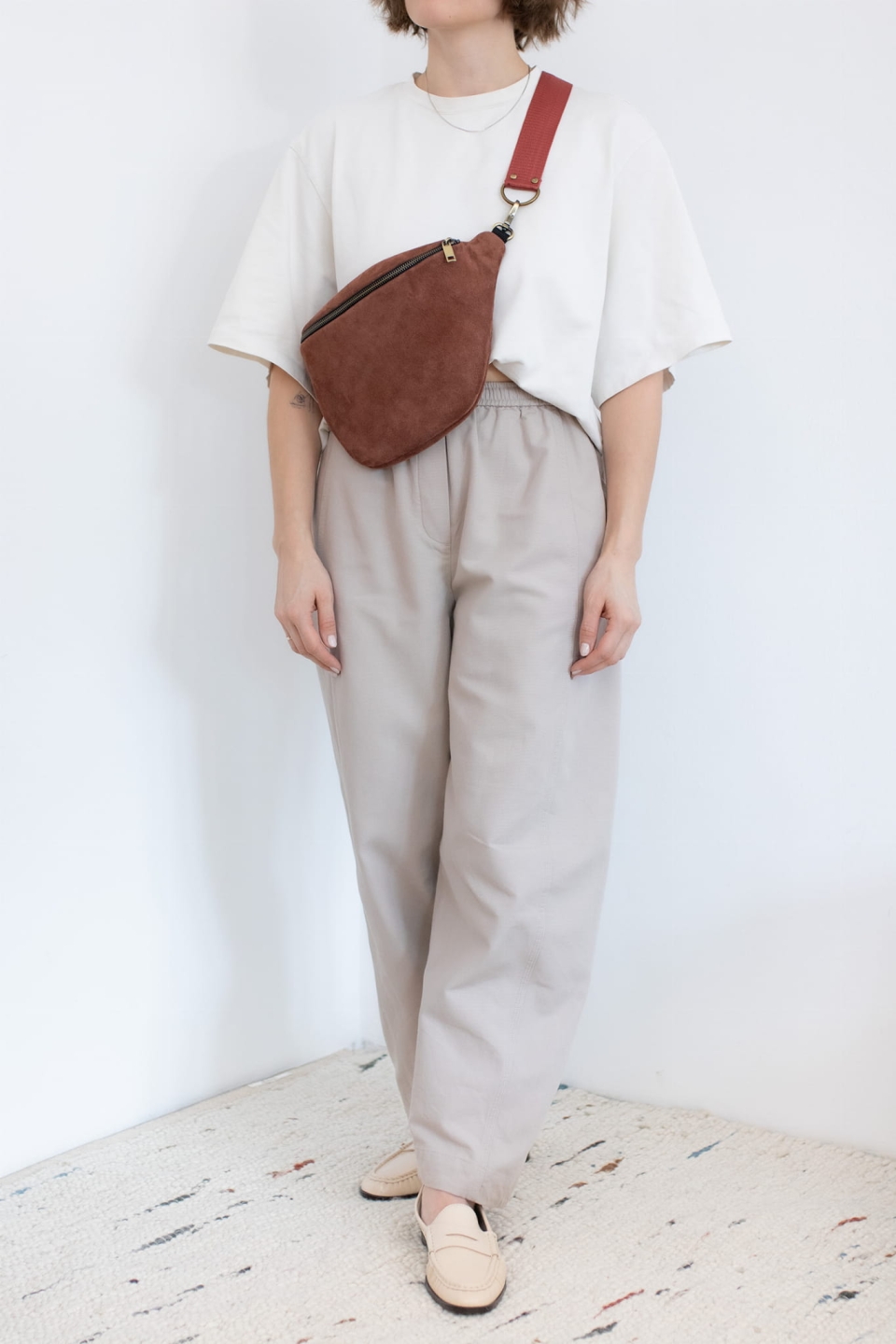 Rose Wood - nerka maxi z paskiem 40 mm terracotta