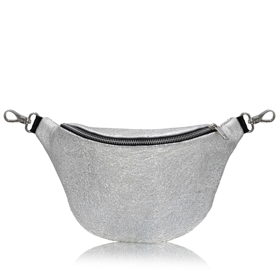 Anacomito nerka skórzana Brittle Silver.webp