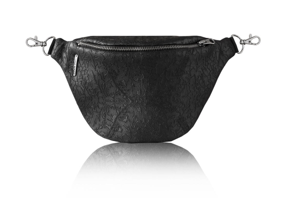 barok black czarna nerka saszetka wzorzysta