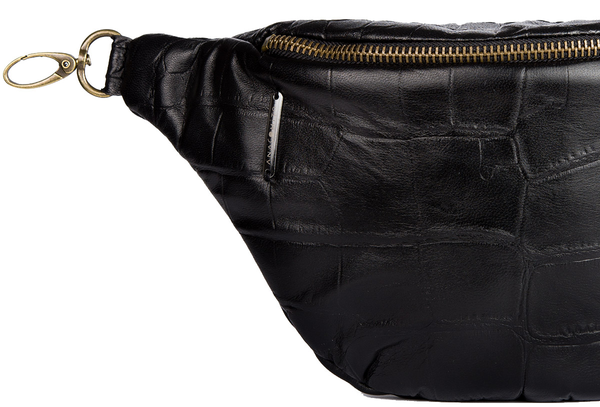 Croc Leather, nerka elegancka ze skóry naturalnej tłoczonej we wzór