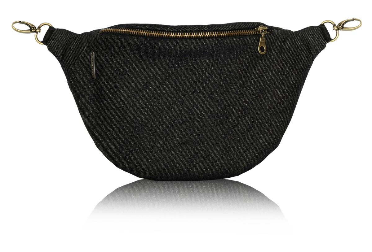 Black-denim-midi, nerka Anacomito z czarnego dżinsu