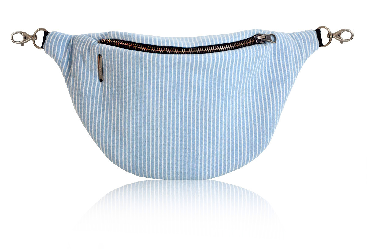 Stripes Blue nerka w paski midi